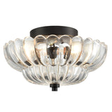 Load image into Gallery viewer, Glass Semi Flush Mount Umbrella Shape Ceiling Light