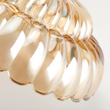 Load image into Gallery viewer, Glass Semi Flush Mount Umbrella Shape Ceiling Light