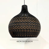Load image into Gallery viewer, Black Rattan Large Pendant Light For Kitchen Island