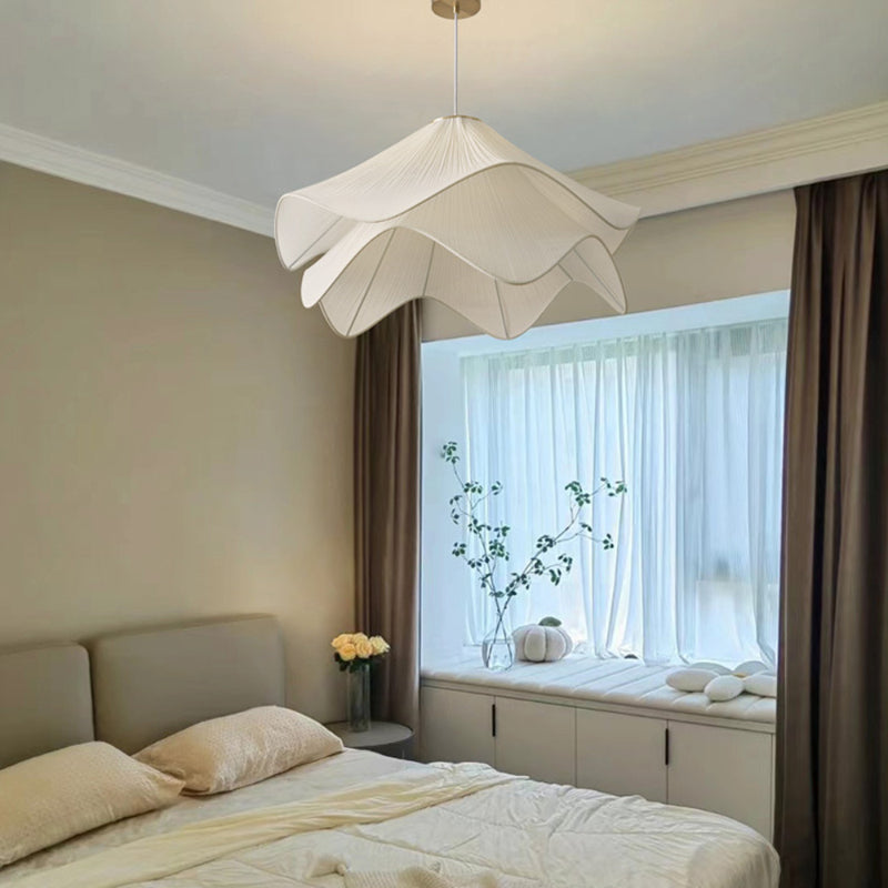 Demolights Fabric Chandelier French Flower Petal Pendant Light