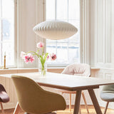 Load image into Gallery viewer, Silk Fabric Oval Nelson Bubble Pendant Lamp