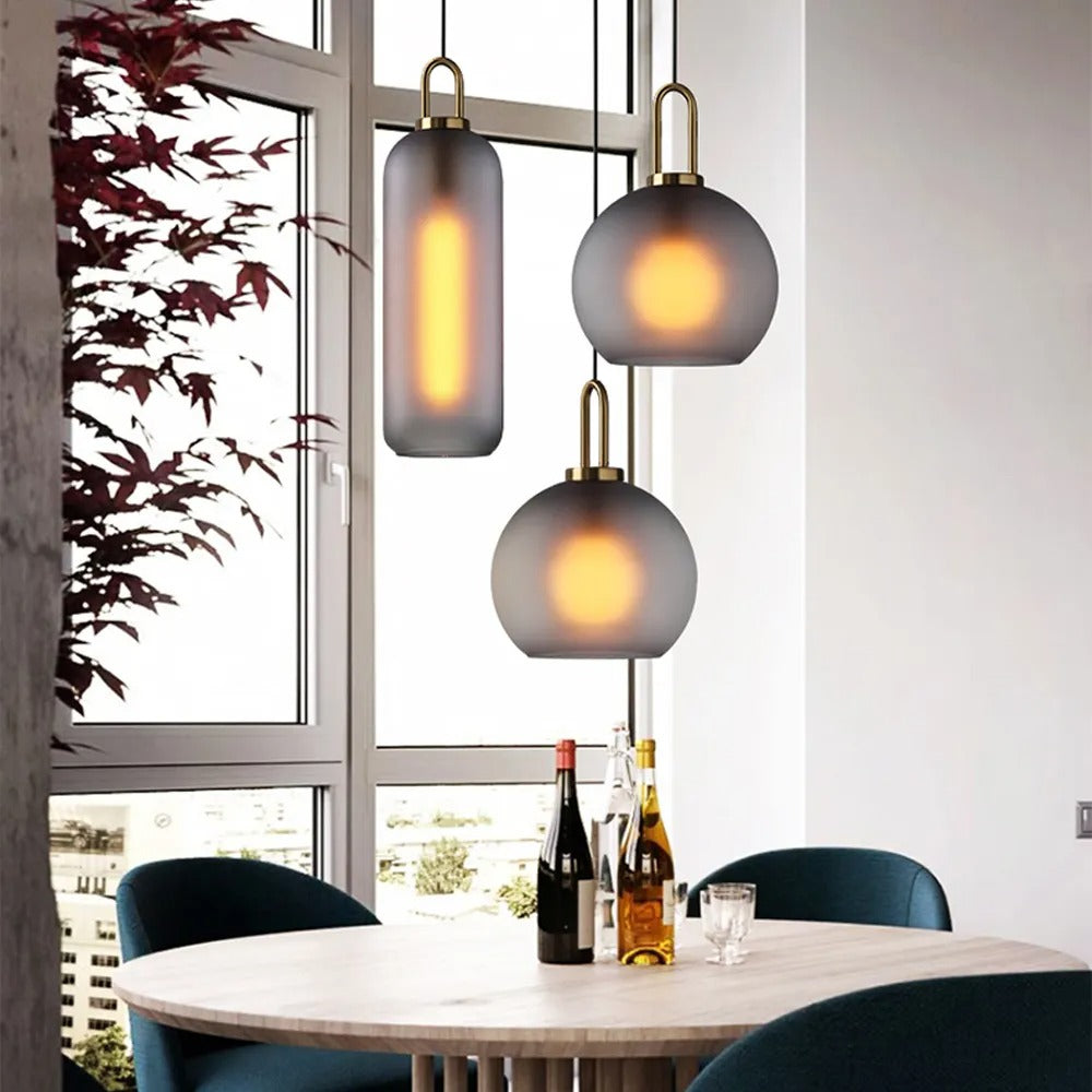 Demolights Globe Cylinder Modern Glass Ball Pendant Lights Over