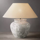 Load image into Gallery viewer, Wabi Sabi Traditional Style Japanese Grey Clay Stone Table Lamp
