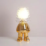 Load image into Gallery viewer, Nordic Chrome Little Golden Man Table Lamp Children&#39;s Room Night Lights