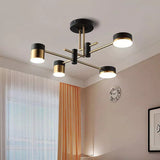 Load image into Gallery viewer, Industrial Nordic Style 4/6/8 Heads Hanging Ceiling Light Gold Black Metal Iron Chandelier For Home Living Room Decoration