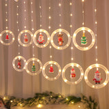 Load image into Gallery viewer, 3D Curtain LED Christmas String Lights Fairy Light with 8 Flashing Modes