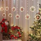 Load image into Gallery viewer, 3D Curtain LED Christmas String Lights Fairy Light with 8 Flashing Modes