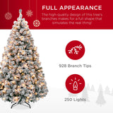 Load image into Gallery viewer, Pre-Lit Snow Flocked Artificial Christmas with Clear/White Lights