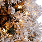 Load image into Gallery viewer, Pre-Lit Snow Flocked Artificial Christmas with Clear/White Lights