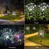 Load image into Gallery viewer, 2 Modes 150 LED Solar Powered Firework Light Waterproof DIY Outdoor Decoration