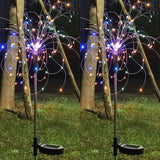 Load image into Gallery viewer, 2 Modes 150 LED Solar Powered Firework Light Waterproof DIY Outdoor Decoration