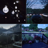 Load image into Gallery viewer, Brightown Solar String Lights Outdoor Crystal Globe Lights with 8 Lighting Modes