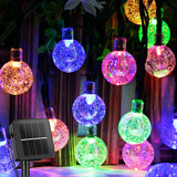Load image into Gallery viewer, Brightown Solar String Lights Outdoor Crystal Globe Lights with 8 Lighting Modes