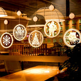 Load image into Gallery viewer, 3D Christmas LED Hanging Lights Festive Lights and Star Lights