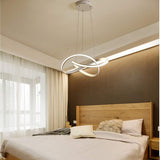 Load image into Gallery viewer, Modern Minimalist Dimmable Acrylic White Chandelier for Bedroom Living Room