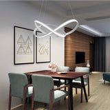 Load image into Gallery viewer, Modern Minimalist Dimmable Acrylic White Chandelier for Bedroom Living Room