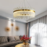 Load image into Gallery viewer, Modern Minimalist Round Lamp Luxury Crystal Chandelier Decorative Hanging Light