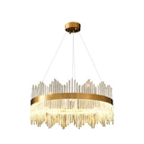 Load image into Gallery viewer, Modern Minimalist Round Lamp Luxury Crystal Chandelier Decorative Hanging Light