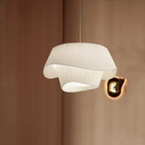 Load image into Gallery viewer, Milk White Chandelier Silk Satin Led Bedroom Decor Home Pendant Lights
