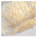 Load image into Gallery viewer, Nordic Ring Feather Chandelier White Fluffy Lamp Shade Pendant Light