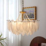 Load image into Gallery viewer, Luxury Modern Minimalist Living Room Shade Feather Chandelier