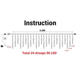 Load image into Gallery viewer, Fairy Curtain light Christmas Fairy Hanging Icicle Lamps
