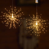 Load image into Gallery viewer, 120 LEDs Plug-in 8 Mode Explosion Fireworks Led Copper Wire Fairy Lights