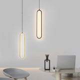 Load image into Gallery viewer, Oval Pendant Light Contemporary Style Metal Single Light Hanging Lamp