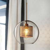 Load image into Gallery viewer, Modern Style 1 Light Globe Glass Pendant Light