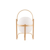 Load image into Gallery viewer, Japanese Natural Wood Base Glass Table lamp