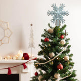 Load image into Gallery viewer, Christmas Tree Xmas Topper Lighted Snowflake LED Rotating Lamp