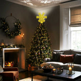 Load image into Gallery viewer, Christmas Tree Xmas Topper Lighted Snowflake LED Rotating Lamp