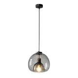 Load image into Gallery viewer, Modern Pendant Light Fixture with Smoky Grey Glass Shade