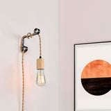 Load image into Gallery viewer, Industrial 16.4FT Wood Pendant Light Cord Kit With Switch