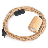 Load image into Gallery viewer, Industrial 16.4FT Wood Pendant Light Cord Kit With Switch