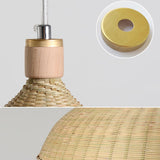 Load image into Gallery viewer, Handmade Bamboo Wicker Straw Hat Pendant Light Shade