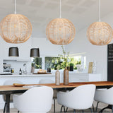 Load image into Gallery viewer, Japanese Rattan Chandelier Light Woven Pendant Light Shade