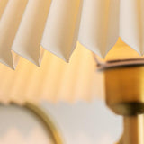 Load image into Gallery viewer, Nordic Vintage White Brass Wall Lamp Pleated Table Lamp Shade