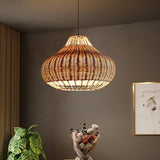 Load image into Gallery viewer, Hand-Woven Rattan Pendant Lampshade Wicker Chandelier