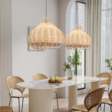 Load image into Gallery viewer, Hand-Woven Rattan Pendant Lampshade Wicker Chandelier