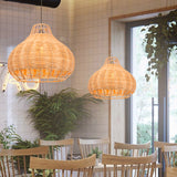 Load image into Gallery viewer, Hand-Woven Rattan Pendant Lampshade Wicker Chandelier