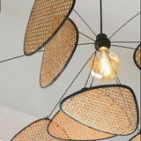 Load image into Gallery viewer, Retro Rattan Chandelier Handmade Pendant Lampshade