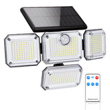 Load image into Gallery viewer, 4 Heads Solar Powered Motion Sensor Flood Lights