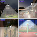 Load image into Gallery viewer, 4 Heads Solar Powered Motion Sensor Flood Lights