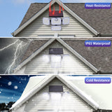 Load image into Gallery viewer, 4 Heads Solar Powered Motion Sensor Flood Lights