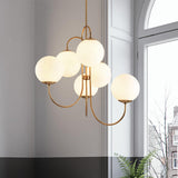 Load image into Gallery viewer, Metal Glass Gooseneck Chandeliers