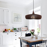 Load image into Gallery viewer, Natural Wood Pendant Lights Over Kitchen Island