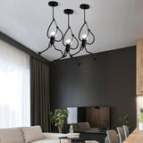 Load image into Gallery viewer, Modern Creative Iron People Lamp Adjustable Height Iron Chandelier
