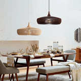 Load image into Gallery viewer, Natural Wood Pendant Lights Over Kitchen Island