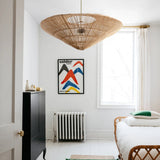 Load image into Gallery viewer, Rattan Vintage Umbrella Pendant Light